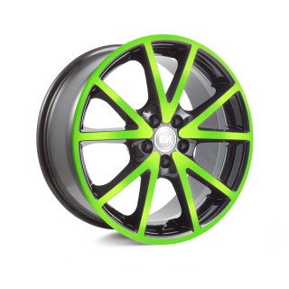 Leichtmetall-Felgen DE808545108G28 | Typ 432 DE Sports 1tlg. | 8X18" ET45 5/108 color polished - green