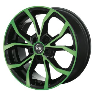 Leichtmetall-Felgen DF706535120G28 | Typ 435 DF Energy 1tlg. | 7X16" ET35 5/120 color polished - green