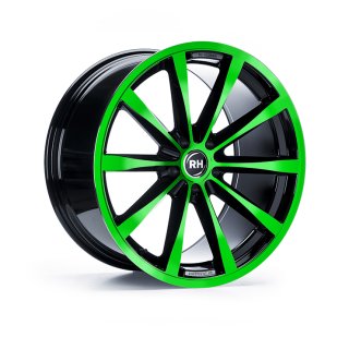 Leichtmetall-Felgen GT807535105K28 | Typ 659 GT 1tlg. | 8X17" ET35 5/105 color polished - green