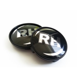 Nabenkappe 69 mm, /AR4-Räder >=LK112 | Logo in schwarz RH/Audi, Träger in schwarz