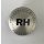 Nabenkappe 77 mm, WM, Porsche | Logo  RH Flowforming | Träger schwarz, Linse Alu gebürstet, Schrift schw