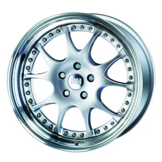 Leichtmetall-Felgen MK90858011208 | Typ P602 MK Dynamik 3tlg. | 9X18" ET80 5/112 silber/Horn hochgl.pol.