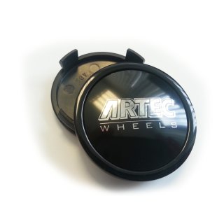 Nabenkappe 60 mm MX, ML,MG,MO | Logo - Artec | Edelstahl - schwarz-Träger Schwarz