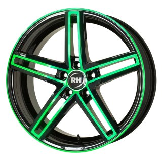 Leichtmetall-Felgen DG859545112G28 | Typ 444 DG Evolution 1tlg. | 8,5X19" ET45 5/112 color polished - green