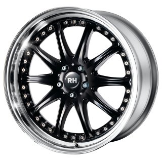 Leichtmetall-Felgen AK909554082120D68 | Typ P132 AK Phönix 3tlg. | 9X19" ET54 5/120 schwarz/Horn hochgl.pol.