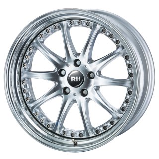 Leichtmetall-Felgen AK1059523205120D08 | Typ P135 AK Phönix 3tlg. | 10,5X19" ET23 5/120 silber/Horn hochgl.pol.