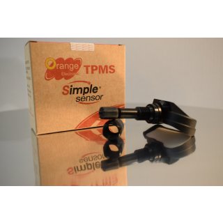 RDKS-Sensor Orange Universal Simple Sensor | für Alufelge | inkl. Aluventil schwarz / black